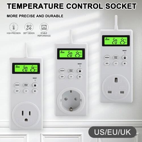 Intelligent Temperature Control Switch Indoor Floor Temperature Adjustment Programmable Wireless Thermostat Socket Household Sup