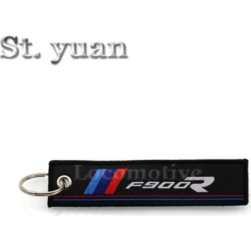 For BMW Motorcycle key F900R F900XR F900R F900XR BMW embroidered keychain with buckle key ring