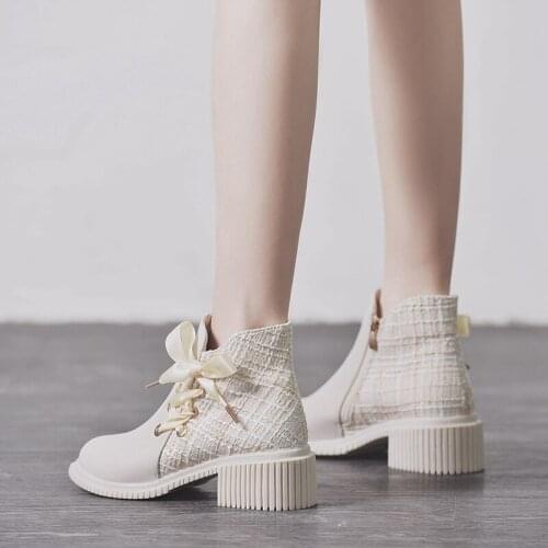 Xiaoxiangfeng high-heeled short boots womens winter 2020 new Korean style wild short spring and autumn womens single boots