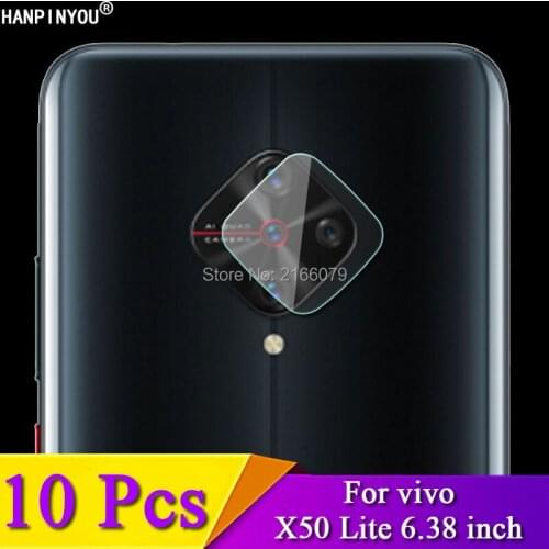 10 Pcs/Lot For vivo X50 Lite 6.38" Anti-Scratch Clear Rear Camera Lens Protective Protector Cover Soft Tempered Glass Film Guard