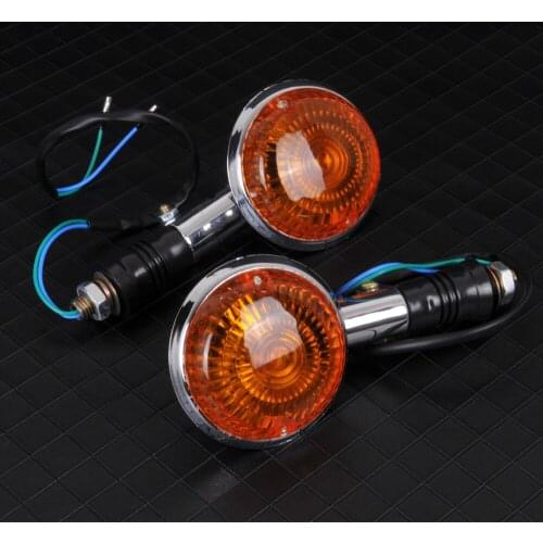 JEAZEA 2PCS Motorcycle Turn Signal Light Lamp Blinker Orange Lens Indicator Fit For Yamaha Road Star Virago V Star Vmax XJ700