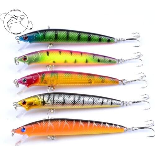 4Pcs/Lot Minnow Fishing Lure 10cm 10g Color Painting Wobblers Crankbait Artificial Bait Pike Carp Lures For Fishing Tackle Gear