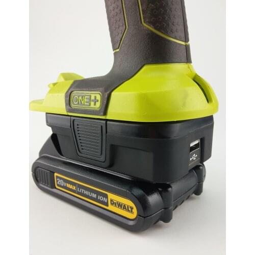 Wireless tool adapter for Ryobi 18V one+ use for Dewalt DCB184 DCB185 DCB204/205 lithium battery
