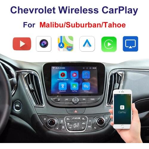 Wireless CarPlay Android Auto interface For 2014-2018 Chevrolet Malibu /Suburban / Tahoe Multimedia support Iphone Android