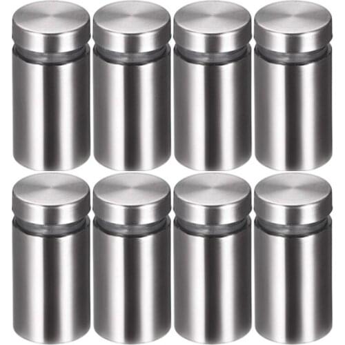 25mm/1" Dia 60mm/2.36" Length Sign Holders Screws Wall Mount Hardware Advertising Glass Standoff Nail-Pack of 8