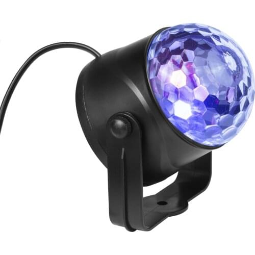 Sound Activated Rotating Disco Ball Christmas Gift Wedding Home KTV Xmas Show DJ Party Lights 3W RGB LED Stage Effect Lamp