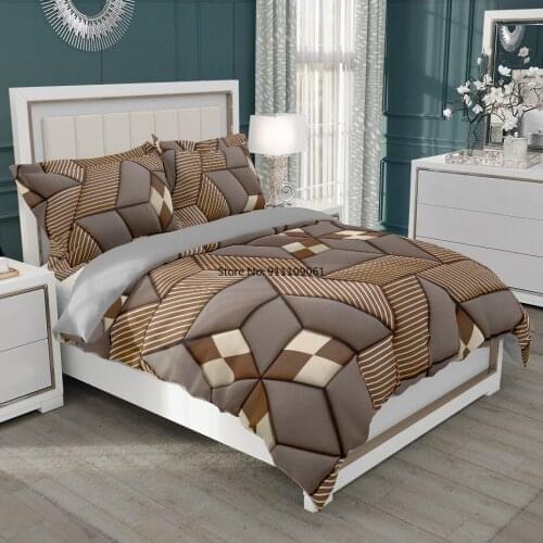 Home Textiles Geometric Yellow Duvet Cover Luxury Bedding Set Queen King Quilt Cover White Double 2 People Bedspread 220X240