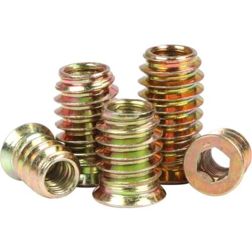 Free shipping Zinc Alloy Iron Inside Carbon Steel Inner Hexagon Furniture Nut M6 M8 M10