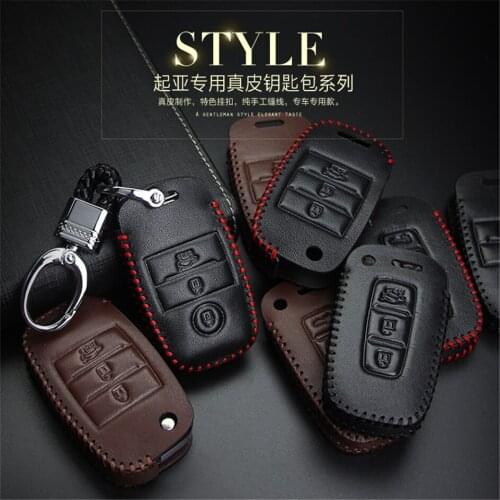 For Kia Rio 4 x line Sportage 3 4 Niro Ceed Sorento K5 K3 K2 Cerato Picanto Stinger Car Accessories Leather Car Key Case Cover