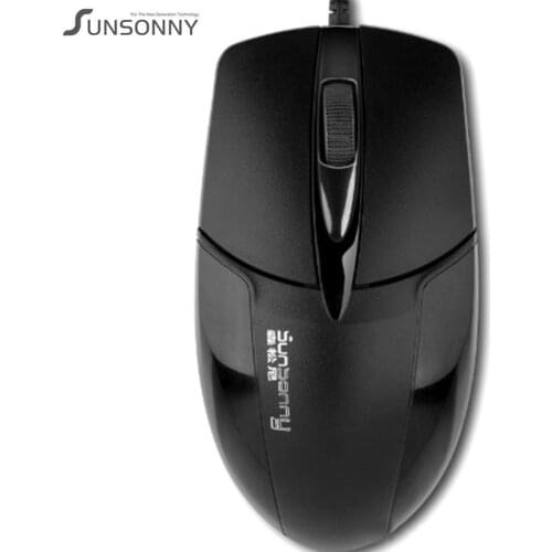 Newest Sunsonny S-M1 Classic Business Wired Mouse Desktop Notebook Mouse USB Port Durable Handle Mice Office Optical Mouse