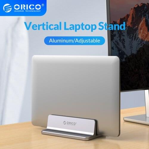 ORICO Aluminum Vertical Laptop Stand Adjustable Notebook Desktop Stand Sturdy Computer Holder Organizer for MacBook Dell iPad