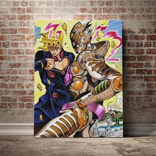 Giorno Giovanna Gold Experience Requiem anime Wooden Frame Canvas poster Framed Painting wall Art decor room Decoration Prints