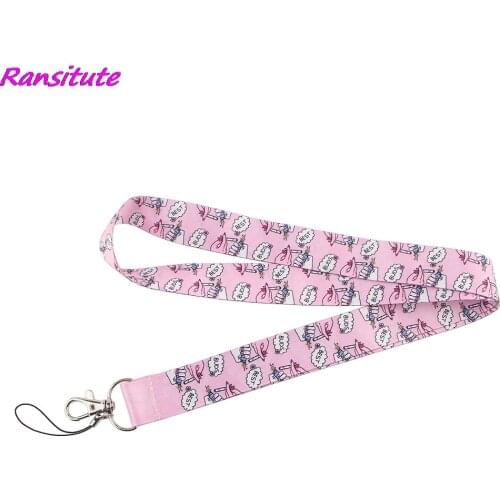 Ransitute R1462 Best Friend Painting Art Key Chain Lanyard Neck Strap For Phone Keys ID Card Creative Lanyards