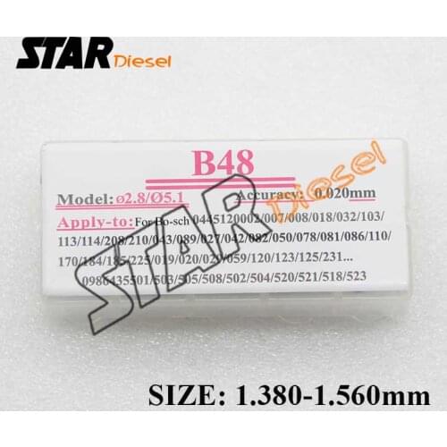 Common Rail Injector Adjust Shims B48 1.38-1.56MM Adjusting Washers Shims Gasket 50pieces/lot