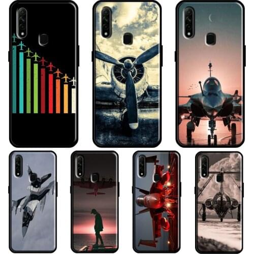Aircraft Plane For OPPO Find X3 Pro A5 A9 A53 A31 2020 A1K A3S A5S A15 A52 A72 A83 A91 F5 Reno 2 Z Case