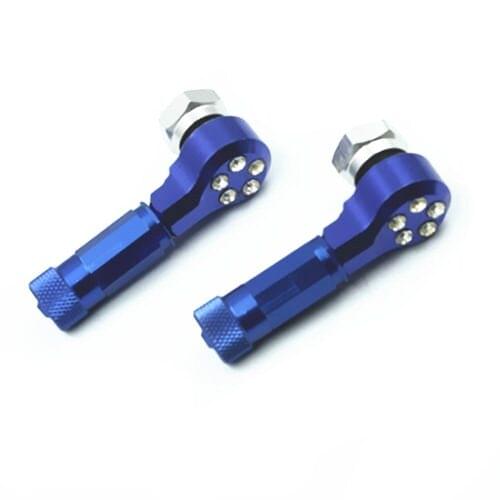 Blue Motorcycle CNC Wheel Tire Valve Stem Caps For Honda Street bike Dirt bike Dual Sport Bike Chopper Touring Cruser Atv