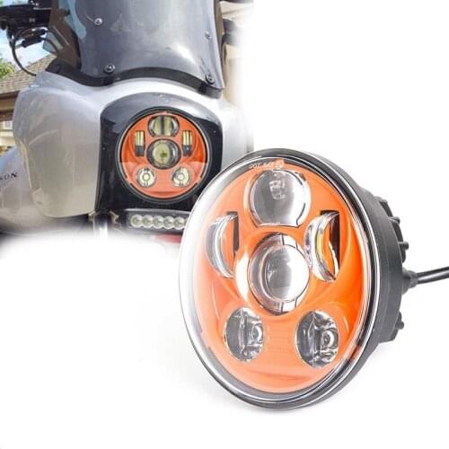 Wzjoo 5.75" LED DRL Universal motorcycle Headlight For Sportster 1200 XL1200L Custom XL1200C 883 XL883 883L XL883R 48