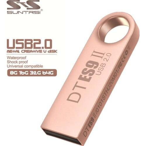 Suntrsi USB Flash Drive 8 16 32 64G pendrive 128G Pen drive флешка waterproof u-disk 2.0 colorful usb stick gift for PC