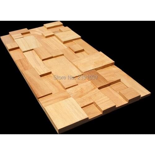 1 Box (5sheet) Vintage wood mosaic tiles home walls decoration material 3D panels wood mosaic tile total Cover 0.9 square meters