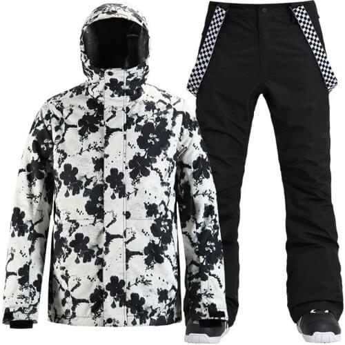 2020 New Ski Suit Mens Waterproof Windproof Breathable Antifreeze Outdoor Equipment Ski Jacket+trousers For Male