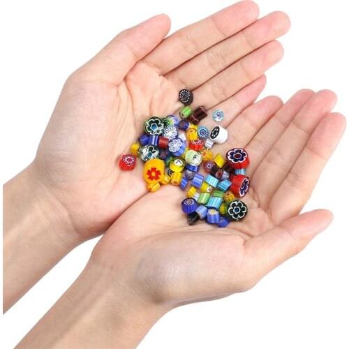 28g DIY Making Tool 90 COE Millefiori Fusible Glass Beads Mosaic For Jewelry Making Necklace Bracelet W