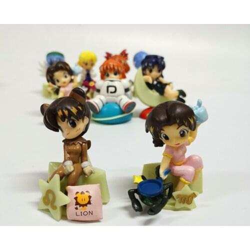 4pcs 5~6cm Japanese EVA Ayanami Rei the Zodiac Asuka Chibi action figurehard PVC model toy