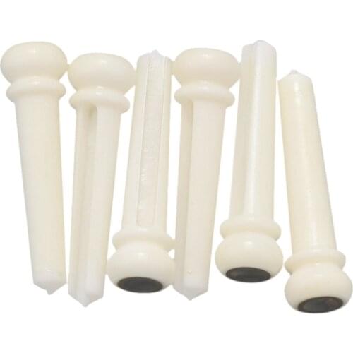 6Pcs/Set Natural Cattle Bone Guitar Nut and Saddle Bridge Pins for Acoustic Folk Guitar Accessories