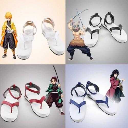 Kamado Tanjirou Kamado Nezuko Kanroji Mitsuri Rengoku Kyoujurou Anime Cosplay Shoes Halloween Party Props