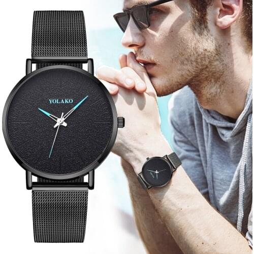 2020 Hot Top Brand Fashion Mens Watches Luxury Quartz Watch Men Casual Slim Mesh Steel Waterproof Sport Watch Relogio Masculino