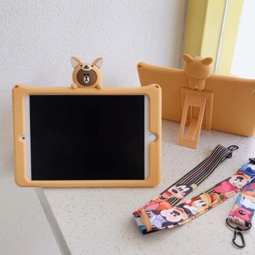 Kids Non-toxic Shockproof Silicon for IPad 6 Air 2 Case Stand Tablet Protective Shell Cover for IPad 5 Air 1 2017 9.7 Coque+pen