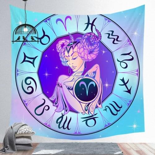 Twelve constellations tapestry custom digital printing decorative tapestry wall background tapestry art tapestry