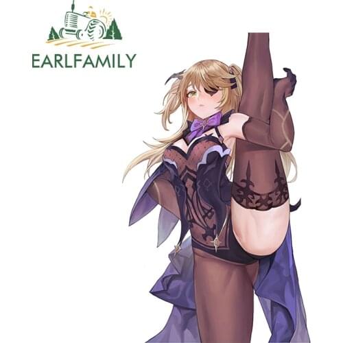 EARLFAMILY 13cm x 8.1cm for Genshin Impact Motorcycle Car Stickers RV Campervan Decal Car Assessoires Vinyl Refrigerators Decor