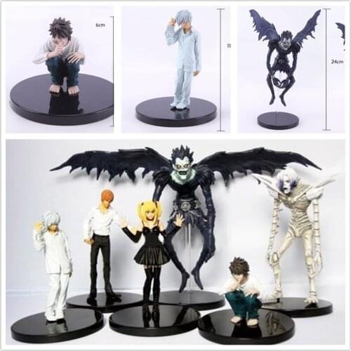 Death Note Rem misa Ryuk Night Yagami 6PCS PVC Action Figure Collectible Model Toy Cosplay Doll Figurine Brinquedos