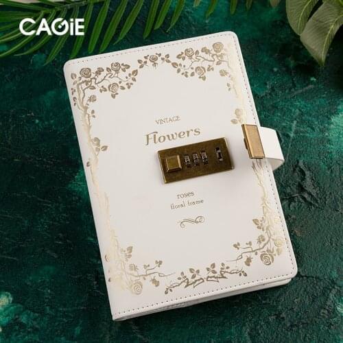 European B6 Notebook with Lock Diary Journal DIY Notepad Agenda Planner Organizer Line Blank Note Book Business Travel Handbook