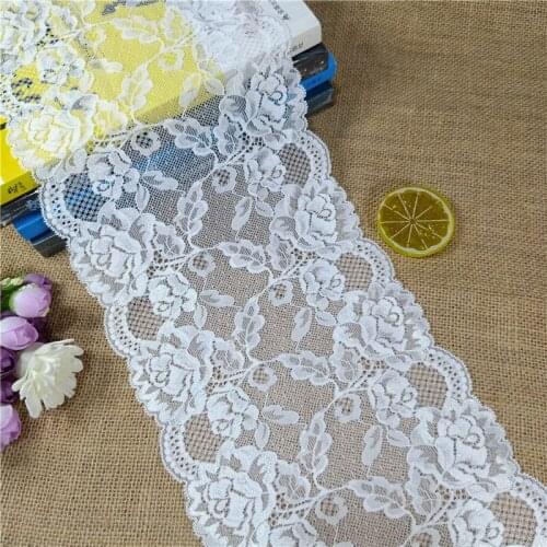 F-5 18cm E1492Width Spandex Nylon Elastic Stretch white textiles trims for bra Sexy lingerie dress