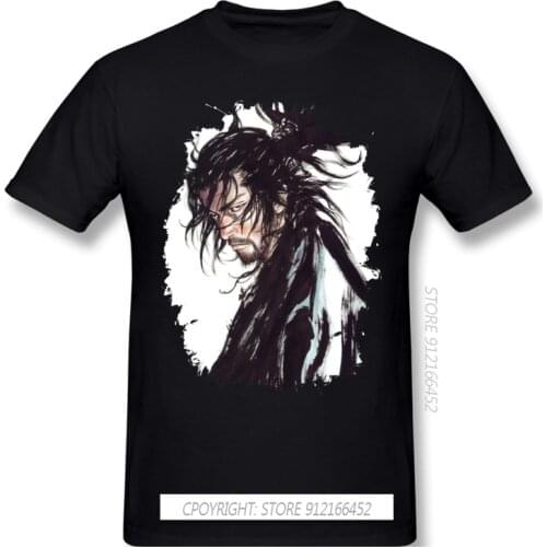 Vagabond T Shirt Vagabond Musashi Miyamoto T-Shirts Men Cotton Tees Shirt Awesome Summer Big Graphic Tshirt
