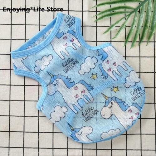 Pet Dog Sunscreen Clothes Summer Small Dog Breathable Sunscreen Clothing Chihuahua Pug Vest Clothing Puppy Cat Clothes