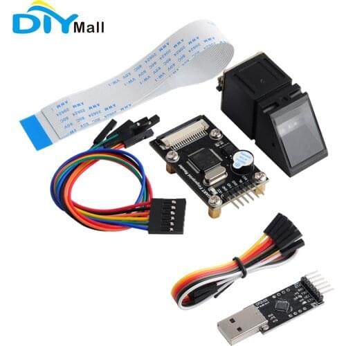Waveshare UART Fingerprint Reader Module Features STM32F205 Onboard Fingerprint Recording Matching Searching Supports MCU+CP2102