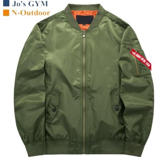 Hot Outdoor Pilot Clothes Mens Jacket M-6XL Oversized Thicken Warm Not Hooded Jackets Leisure Comfortable Windproof Sport Coat