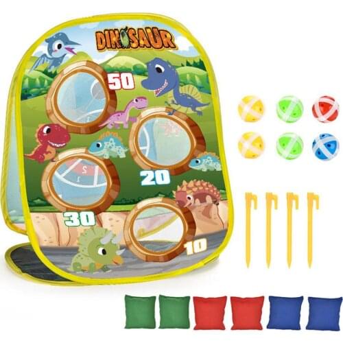 2-In-1 Bean Bag Throwing Game Set Kids Dartboard Toy For Outdoor Game With 6 Sticky Balls Outdoor Toys For Children