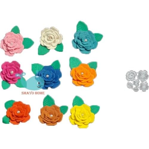 Flowers Leaf Set Metal Cutting Dies Scrapbooking Stencil Template for Album Paper DIY Cards Decoration Embossing Dies Cut 2019