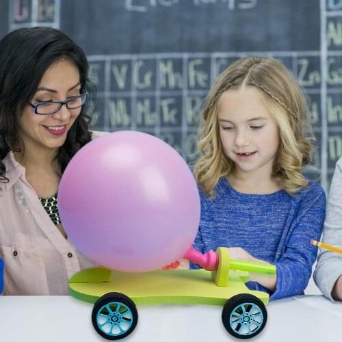 DIY Filler Balloon Car Student Science Experiment Equipment Children Educational Craft Toys Exercise Practical Ability