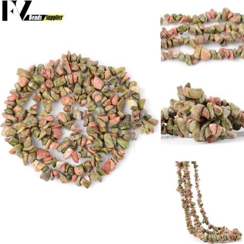 Wholesale Natural Unakite Beads For Needlwork Jewelry Making 5mm-8mm Irregular Gravel Semi Precious Stones Diy Bracelets 15"