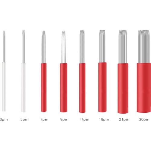 50 stks Tattoo Naalden voor handmatige pen permanente make fog Shading naalden make wenkbrauw Tattoo Levert 3/5/7/19 pinnen