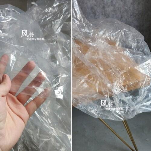 Transparent TPU Fabric Plastic-like Clothes Smooth Light Windbreaker Raincoat Skirts Dress Fashion Designer Fabric