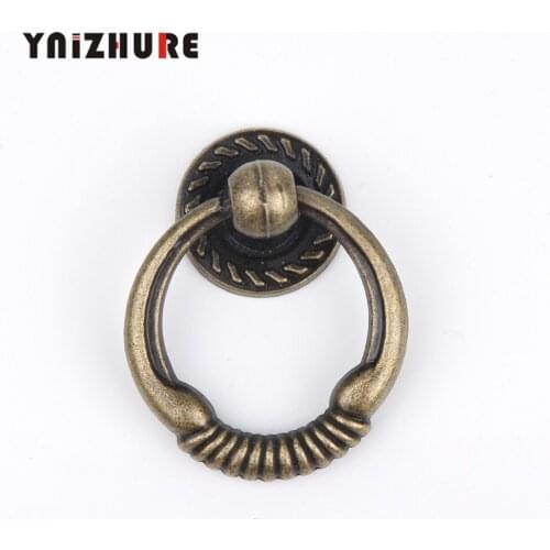 10pcs Puxadores Knob Drawer Knobs Pulls Handles Rings Antique Bronze / Kitchen Cabinet Vintage Style Furniture Hardware