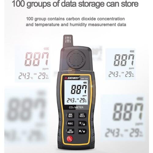 SW723 Handheld Carbon Dioxide Meter Portable CO2 Gas leak Detector Gas Analyzer High Precision detector gas Monitor test