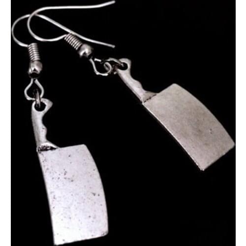 Knife shape earrings exaggerated funny knife shape earrings female horror jewelry, gothic jewelry