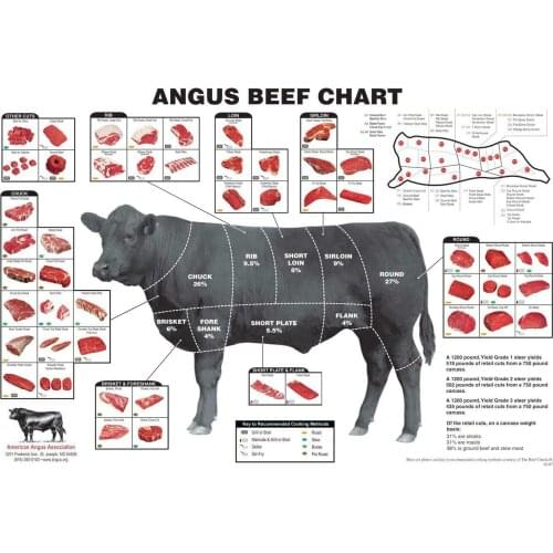 2style Choose BEFF CUTS Art Film Print Silk Poster for Your Home Wall Decor 24x36inch