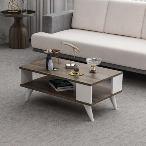 Modern Zenna Medium coffee table Walnut White coffee table table basse